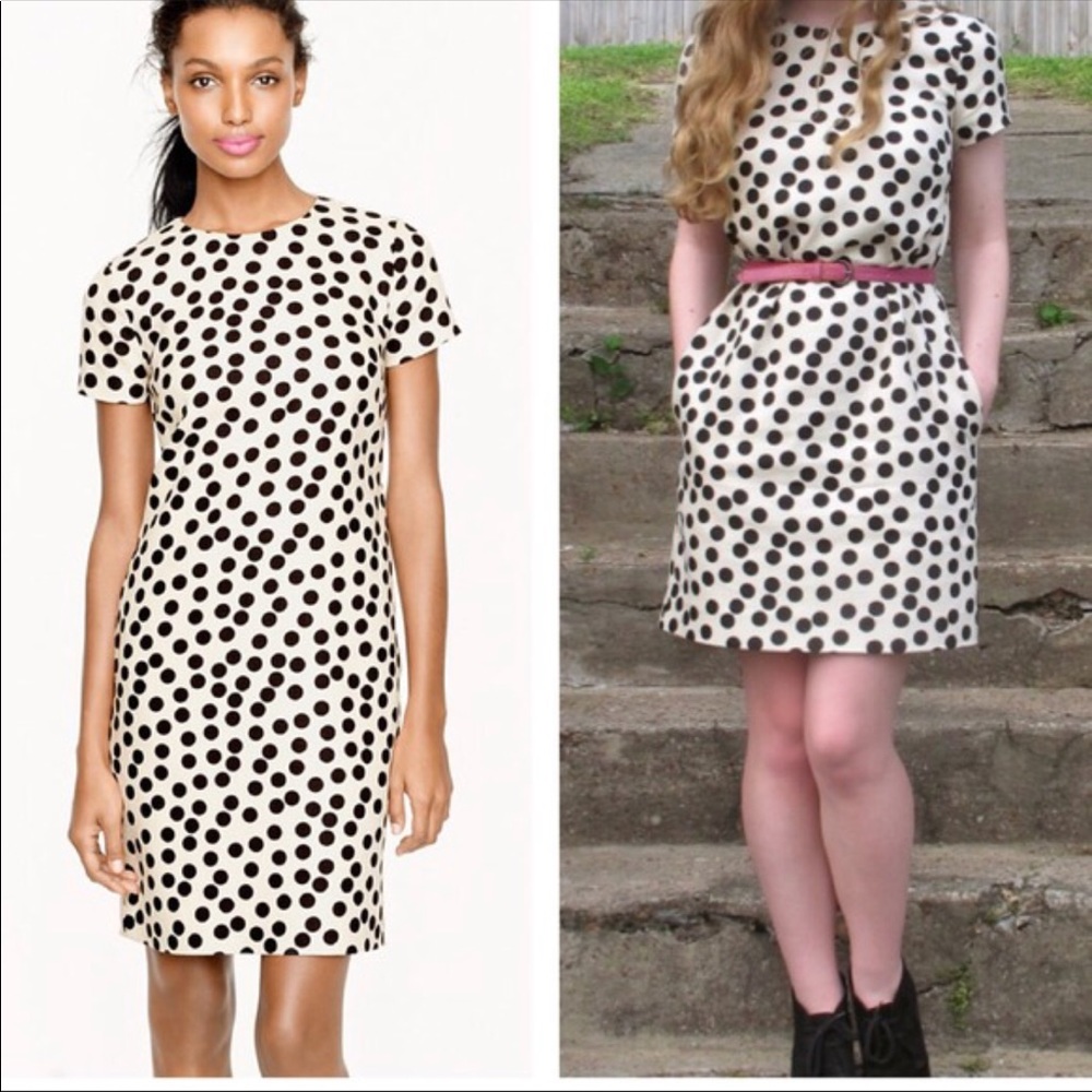 J. CREW scattered dot shift dress